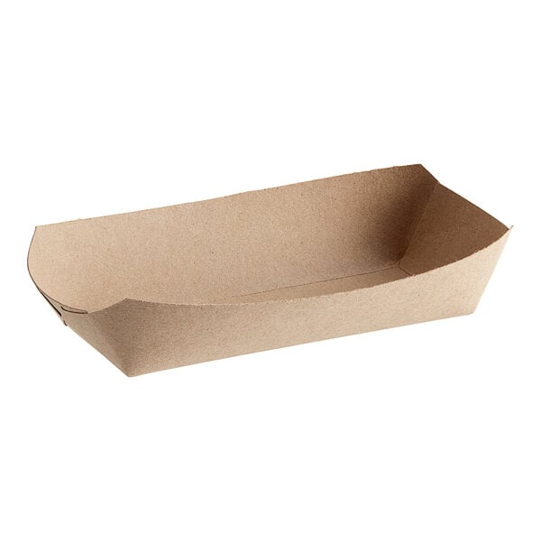 Sturdy Kraft Paper Hot Dog Tray - 1,000/Case, Perfect for Concessions