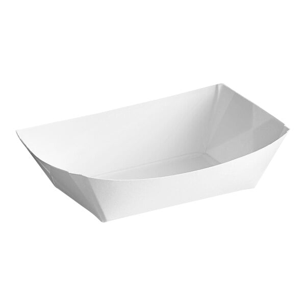 Premium White Paper Food Trays - 4 oz. Capacity, 1,000-Count Case for Snacks
