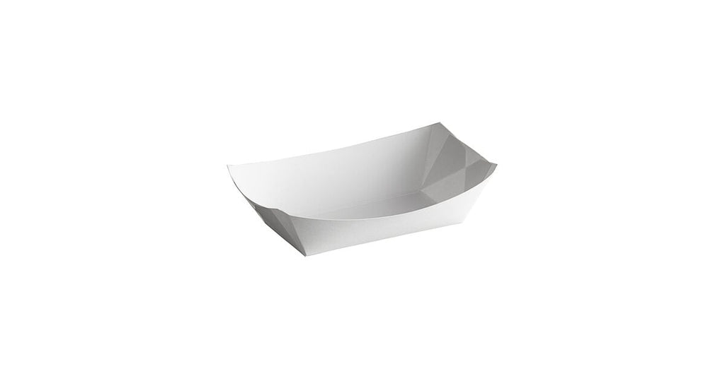 Premium White Paper Food Tray, 1 lb. Capacity – Ideal for Snacks & Sides, 1,000/Case