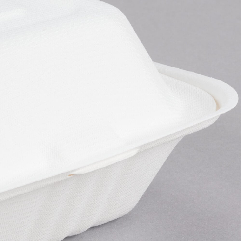 EcoChoice 5" x 5" x 3" Compostable Sugarcane Bagasse Take-Out Container Case