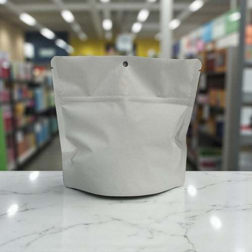 1/8 - 1/4 Ounce White Matte Mylar Bags - (100 qty.)