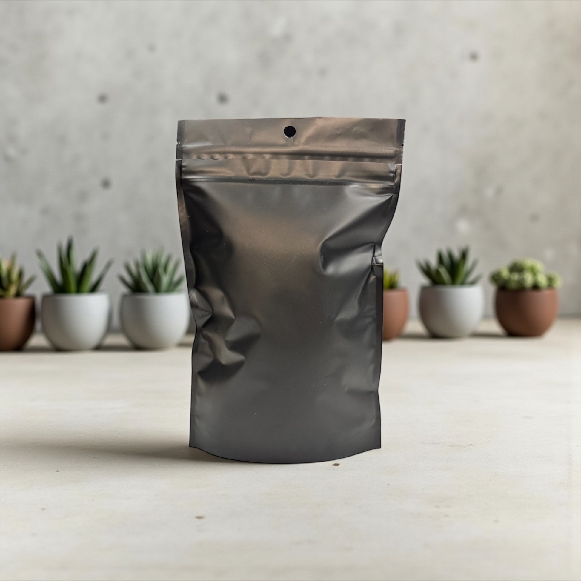 1/4 Ounce Matte Black Mylar Bags - (100 qty.)