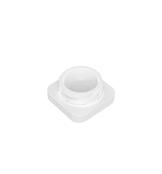 5ml square white glass concentrate jar with child-resistant lid for oils and balms