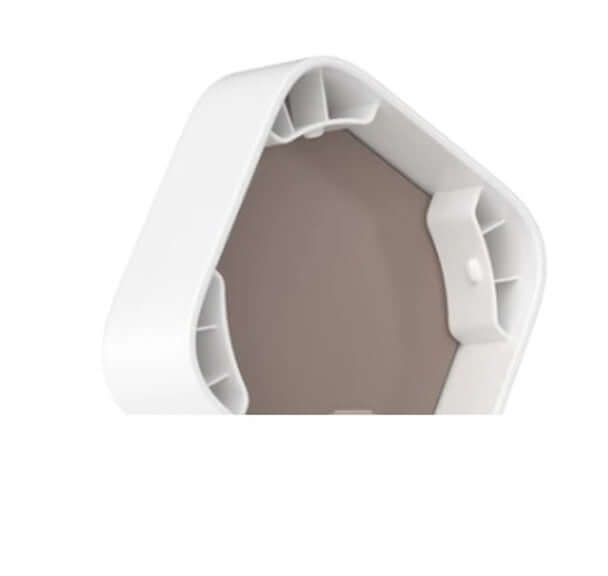Close-up of the child-resistant lid for 5ml square white glass jars, showcasing its secure design.
