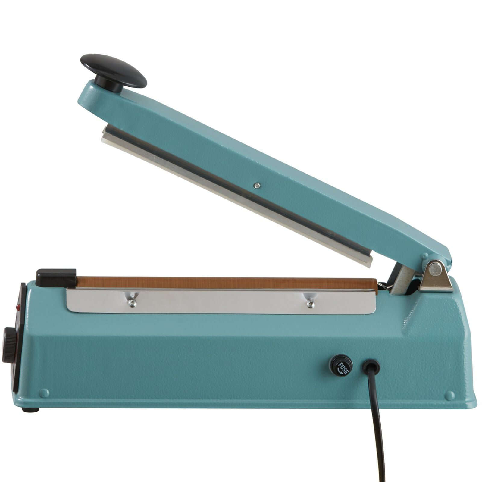 VEVOR 8 inch impulse sealer for heat sealing plastic bags with adjustable heating levels and portable design.