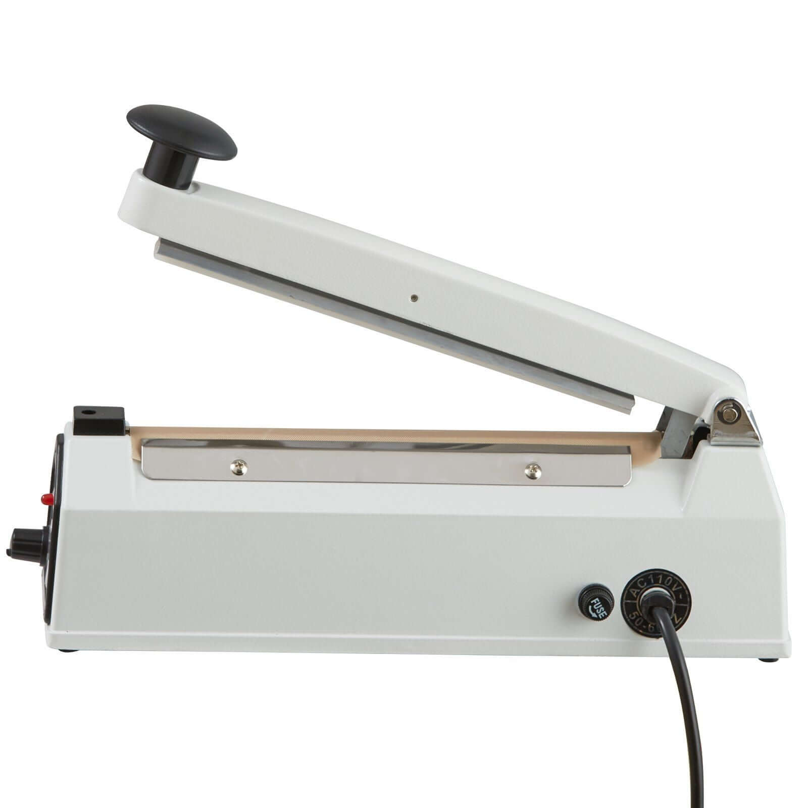 VEVOR 8 inch impulse sealer, manual heat sealing machine with adjustable heating for plastic bags.