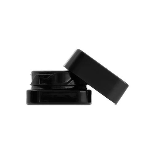 5 mL Square Black Glass Concentrate Jar w/Child-Resistant Lid  (250 Count Box)